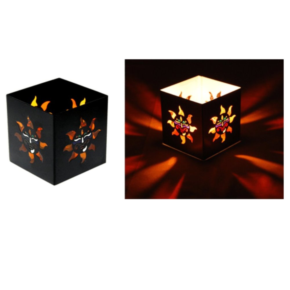 Square Sun Tealight Candle Holder - 3" Square